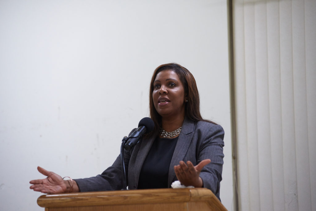 NYC Public Advocate Letitia James remarks the event sponsored by Amida Care