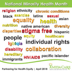 Information on National Minority Health Month by Amida Care in NYC